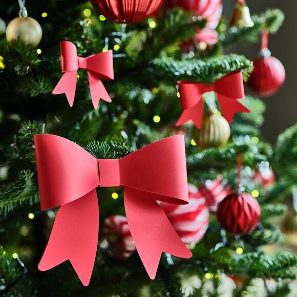 IKEA Tree Ornaments Red Bows Set of 8 Vinterfint 806.046.14 NEW 2025 - Picture 1 of 7